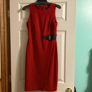 SALE❗️Ivanka Trump Red Wrap Dress With Belt - Like New ✨ Size 2
